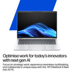 HP EliteBook 8 G1a Next Gen AI PC Wolf Pro Security Edition Copilot+ PC AMD Ryzen AI 5 340 Laptop 35.6 cm (14") Touchscreen WUXGA 16 GB DDR5-SDRAM 512 GB SSD Wi-Fi 7 (802.11be) Windows 11 Home Silver