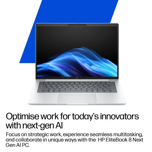 HP EliteBook 8 G1i Next Gen AI PC Copilot+ PC Intel Core Ultra 5 236V Laptop 35.6 cm (14") WUXGA 16 GB LPDDR5x-SDRAM 512 GB SSD Wi-Fi 7 (802.11be) Windows 11 Pro Silver