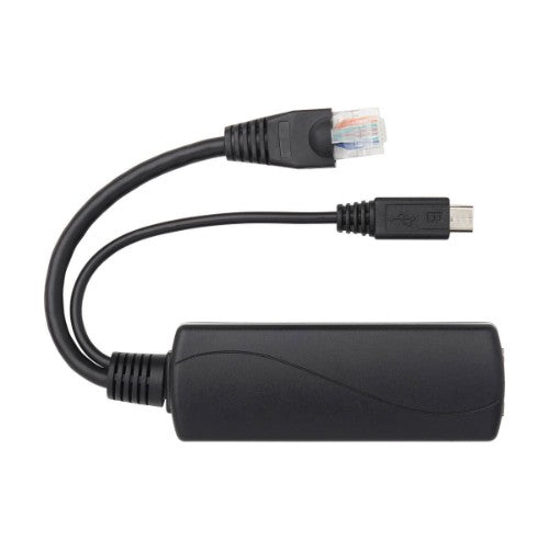 Tripp Lite NPOE-SPL-G-5VMU PoE to USB Micro-B and RJ45 Active Splitter - 802.af, 48V to 5V 1A, Up to 328.08 ft. (100 m)