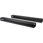 StarTech.com 2-Pack 20U Vertical Cable Organizer with Finger Ducts, Vertical Cable Management Panel, 40U Rack-Mount Cable Raceway, 2x 3ft (91cm) Wire Organizers