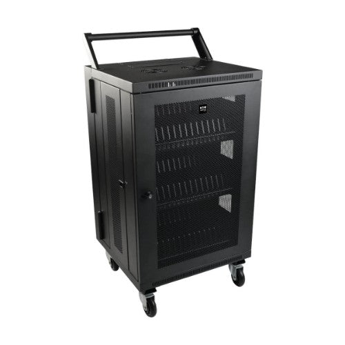 Tripp Lite CSHANDLEKIT Mobile Cart Conversion Kit with Handle, Casters and Power Cord Manager for Tablet/Chromebook Charging Stations