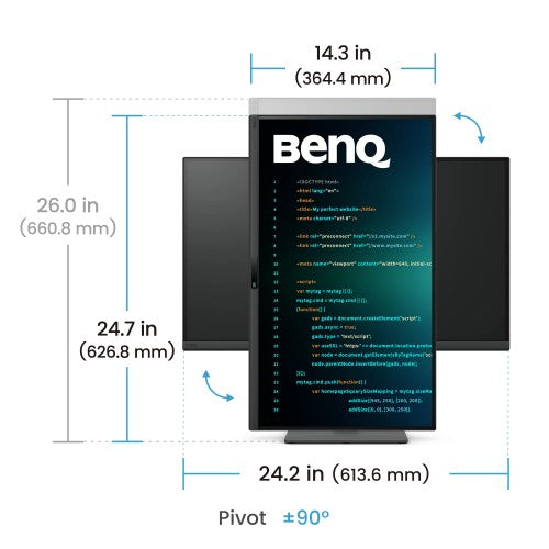 BenQ RD270Q computer monitor 68.6 cm (27") 2560 x 1440 pixels Wide Quad HD Black