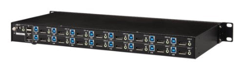 Tripp Lite B024-DPU16 16-Port DisplayPort/USB KVM Switch with Audio/Video and USB Peripheral Sharing, 4K 60 Hz, 1U Rack-Mount