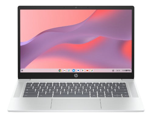 HP Chromebook 14a-nf0007nax Intel® N N100 35.6 cm (14") HD 4 GB LPDDR5-SDRAM Wi-Fi 6E (802.11ax) ChromeOS Silver