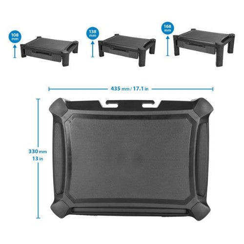 StarTech.com Monitor Riser - Drawer - Height Adjustable - For up to 32" (22lb/10kg) Displays