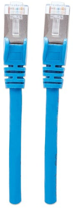 Intellinet Network Patch Cable, Cat6A, 10m, Blue, Copper, S/FTP, LSOH / LSZH, PVC, RJ45, Gold Plated Contacts, Snagless, Booted, Lifetime Warranty