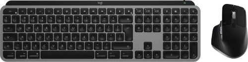 Logitech Master MX Keys S Combo for Mac keyboard Mouse included Home/Office RF Wireless + Bluetooth QWERTY US International Aluminium, Black