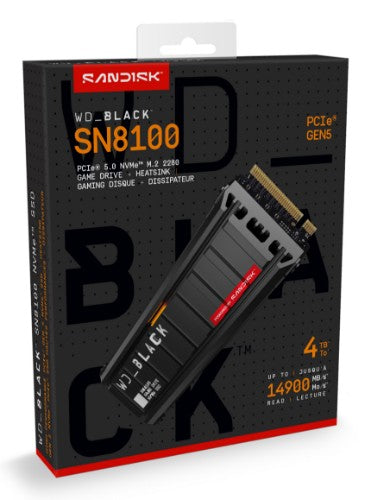 SanDisk Black WD_BLACK™ SN8100 NVMe™ SSD POWERED BY 4 TB, [With Heatsink]