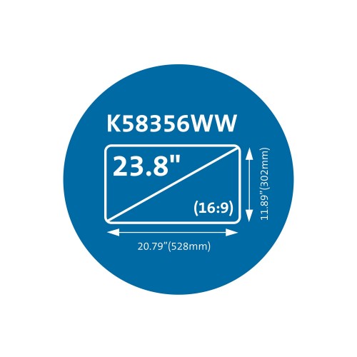Kensington MagPro Magnetic Privacy Screen Filter for Monitors 23.8” (16:9)