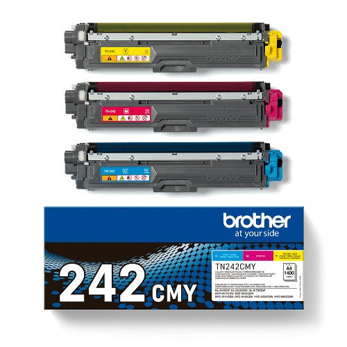 Brother TN-242CMY Toner MultiPack C,M,Y, 3x1.4K pages ISO/IEC 19798 Pack=3 for Brother HL-3142