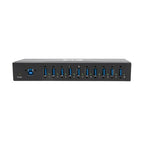Tripp Lite U360-010-IND 10-Port Industrial-Grade USB 3.x (5Gbps) Hub - 20 kV ESD Immunity, Metal Housing, Mountable