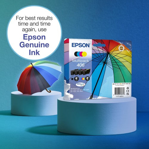 Epson C13T17G64010/406 Ink cartridge multi pack Bk,C,M,Y 8,7ml + 3x6ml Pack=4 for Epson  WF-3920