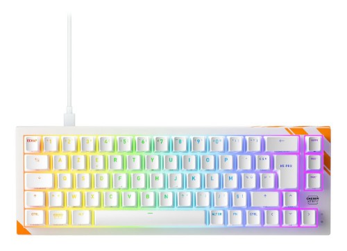 CHERRY K5 PRO TMR COMPACT keyboard Gaming USB AZERTY French Orange, White