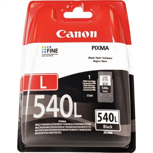 Canon 5224B001/PG-540L Printhead cartridge black pigmented, 300 pages ISO/IEC 24711 11ml for Canon Pixma MG 2150/MX 370