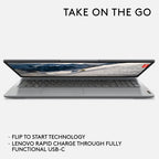 Lenovo IdeaPad 1 15AMN7 AMD Ryzen™ 5 7520U Laptop 39.6 cm (15.6") Full HD 16 GB LPDDR5-SDRAM 512 GB SSD Wi-Fi 6 (802.11ax) Windows 11 Home in S mode UK English Grey