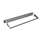 Tripp Lite N254-024-SH-6A 24-Port 1U Rack-Mount STP Shielded Cat6a Feedthrough Patch Panel, RJ45 Ethernet, TAA