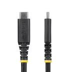 StarTech.com 2m (6ft) USB4 Cable, 20Gbps, USB-IF Certified USB-C Cable, 240W PD EPR, 4K 120Hz DP 1.4, TPE Jacket, Black USB-C Cord