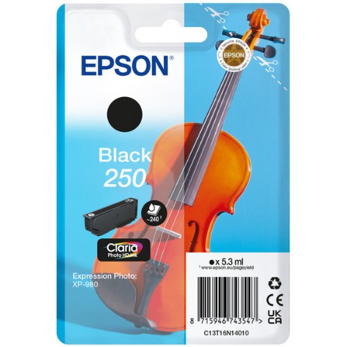 Epson C13T16N14020/250 Ink cartridge black Blister, 240 pages 5,3ml for Epson Expression Photo XP-980