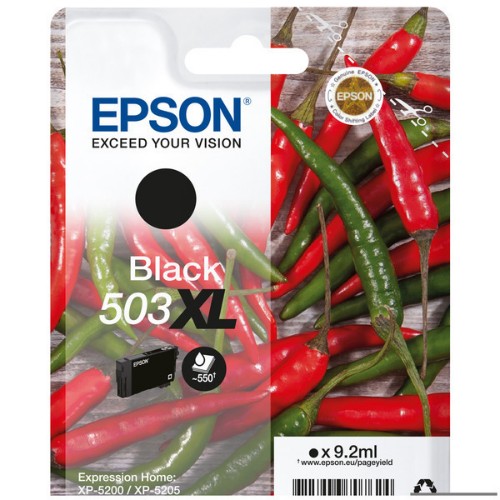 Epson C13T09R14010/503XL Ink cartridge black high-capacity, 550 pages 9,2ml for Epson XP-5200