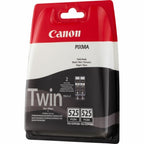 Canon 4529B017/PGI-525PGBK Ink cartridge black pigmented twin pack Blister, 2x323 pages ISO/IEC 24711 19ml Pack=2 for Canon Pixma IP 4850/MG 5350/MG 6150/MG 6250/MX 885
