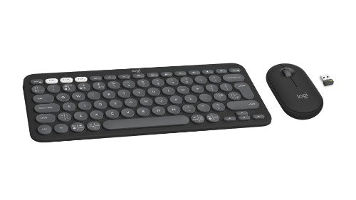 Logitech 920-012233 keyboard Mouse included Universal RF Wireless + Bluetooth QWERTY UK English Graphite