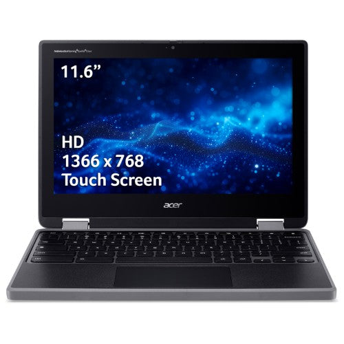 Acer Chromebook R724T-TCO-K3ZH MediaTek Hybrid (2-in-1) 29.5 cm (11.6") Touchscreen HD 8 GB LPDDR4x-SDRAM 64 GB Flash Wi-Fi 6 (802.11ax) ChromeOS Black