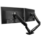 StarTech.com Desk Mount Dual Monitor Arm with USB & Audio, Desk Clamp VESA Mount for up to 32" (17.6lb/8kg) Displays, Ergonomic Full Motion Dual Monitor Arm - Black