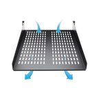 StarTech.com 2U Server Rack Shelf - Universal Vented Rack Mount Cantilever Tray for 19" Network Equipment Rack & Cabinet - Heavy Duty Steel – Weight Capacity 50lb/23kg - 22" Deep Shelf, Black