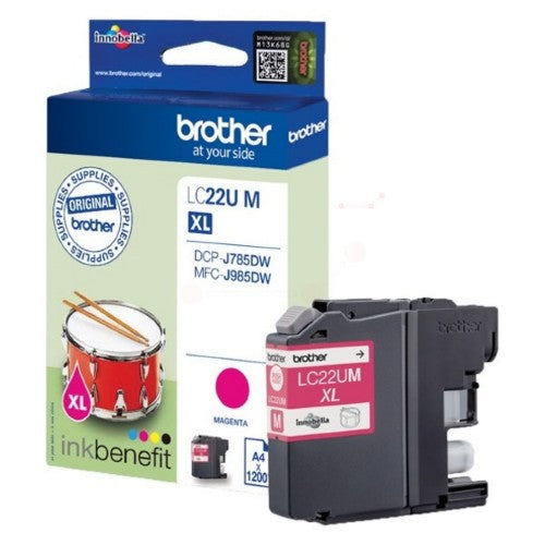 Brother LC-22UM Ink cartridge magenta XL, 1.2K pages ISO/IEC 24711 for Brother DCP-J 785