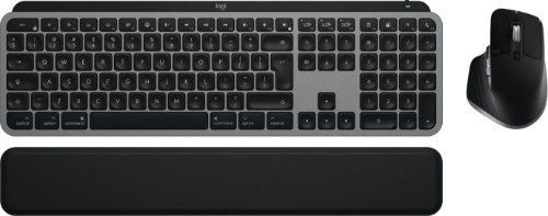 Logitech Master MX Keys S Combo for Mac keyboard Mouse included Home/Office RF Wireless + Bluetooth QWERTY US International Aluminium, Black