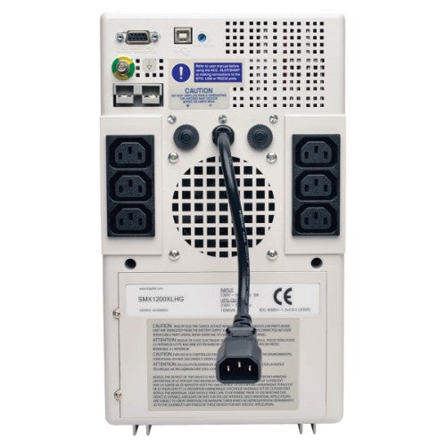 Tripp Lite SMX1200XLHG SmartPro 230V 1kVA 750W Medical-Grade Line-Interactive Tower UPS with 6 Outlets, Full Isolation, Expandable Runtime