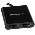 StarTech.com USB-C to Dual DisplayPort 1.2 Adapter, USB Type-C Multi-Monitor MST Hub, Dual 4K 30Hz/1080p 60Hz DP Laptop Display Extender / Splitter, Extra-Long Built-In Cable - Windows Only