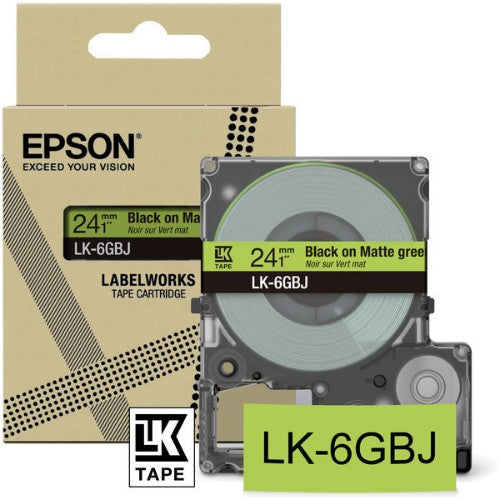 Epson C53S672079/LK-6GBJ DirectLabel-etikettes black on Transparent 24mm x 8m for Epson LabelWorks LW-C 610