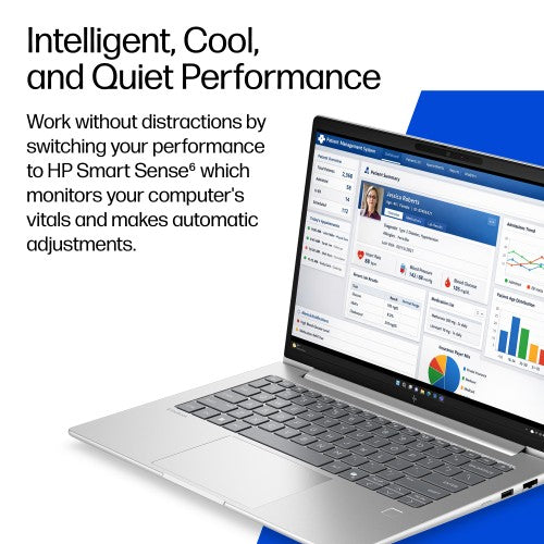 HP EliteBook 6 G2iR 14 inch Notebook Next Gen AI PC Copilot+ PC Intel Core Ultra 7 268V Laptop 35.6 cm (14") WUXGA 32 GB LPDDR5x-SDRAM 512 GB SSD Wi-Fi 7 (802.11be) Windows 11 Pro Silver
