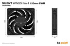 be quiet! SILENT WINGS PRO 4 | 120mm PWM Computer case Fan 12 cm Black 1 pc(s)