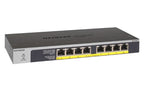 NETGEAR GS108LP Unmanaged Gigabit Ethernet (10/100/1000) Power over Ethernet (PoE) 1U Black, Grey