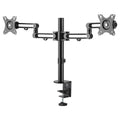 StarTech.com Desk Mount Dual Monitor Arm - Desk Clamp VESA Compatible Monitor Mount for up to 32" (17.6lb/8kg) Displays - Ergonomic Articulating Monitor Arm - Height Adjustable/Tilt/Swivel/Rotating