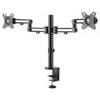 StarTech.com Desk Mount Dual Monitor Arm - Desk Clamp VESA Compatible Monitor Mount for up to 32" (17.6lb/8kg) Displays - Ergonomic Articulating Monitor Arm - Height Adjustable/Tilt/Swivel/Rotating