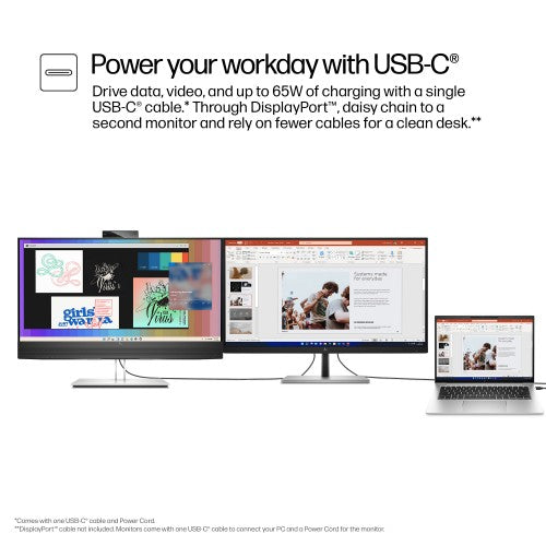 HP E-Series E27m G4 QHD USB-C Conferencing Monitor