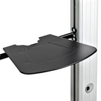StarTech.com Dual TV Cart for 37-60in VESA TVs up to 110lb/50kg each - Height Adjustable TV Mount, Mobile Display Cart w/ Equipment Shelves - Rolling TV Cart on Wheels - Rolling TV Stand