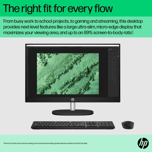 HP All-in-One 24-cr0046na Intel® Core™ i5 i5-1335U 60.5 cm (23.8") 1920 x 1080 pixels All-in-One PC 8 GB DDR4-SDRAM 1 TB SSD Windows 11 Home Wi-Fi 6 (802.11ax) White