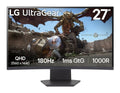 LG LG UltraGear 27GS60QC-B - LED monitor - gaming - curved - 27" - 2560 x 1440 QHD @ 180 Hz - VA - 300 cd/m? - 3000:1 - HDR10 - 1 ms - 2xHDMI, DisplayPort - purple, dark grey