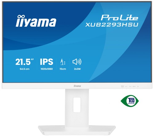 iiyama ProLite 21.5” IPS monitor with a three-side borderless design, integrated USB hub, 100Hz refresh rate and height-adjustable stand