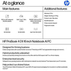 HP ProBook 4 G1i AI Intel Core Ultra 5 225U Laptop 40.6 cm (16") WUXGA 16 GB DDR5-SDRAM 512 GB SSD Wi-Fi 6E (802.11ax) Windows 11 Pro AI PC Silver