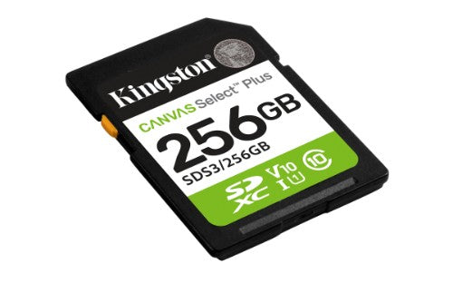 Kingston Technology 256GB SDXC Canvas Select Plus Gen3 150MB/s C10 UHS-I U1 V10
