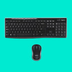 Logitech MK270 keyboard Mouse included Home RF Wireless QWERTY US International Black