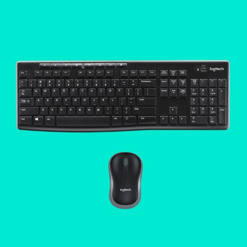 Logitech MK270 keyboard Mouse included Home RF Wireless QWERTY US International Black