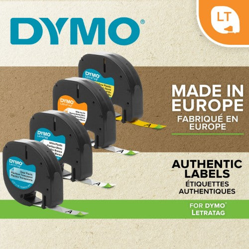Dymo 91204/S0721640 DirectLabel-etikettes Polyester green 12mm x 4m for Dymo LetraTag