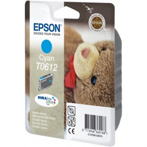 Epson C13T06124010/T0612 Ink cartridge cyan, 250 pages/5% 8ml for Epson Stylus D 68