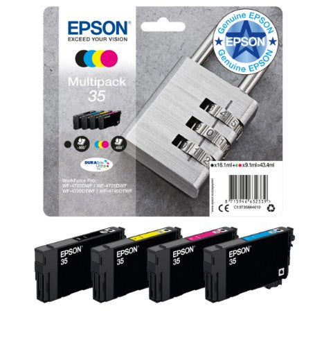 Epson C13T35864010/35 Ink cartridge multi pack Bk,C,M,Y 16,1ml + 3x9,1ml Pack=4 for Epson WF-4720